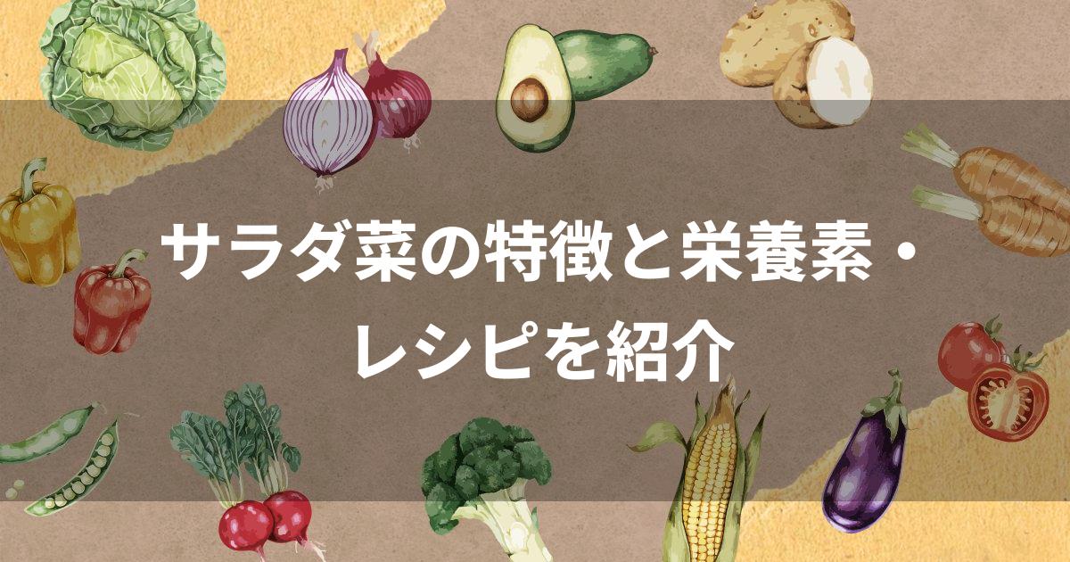 サラダ菜の特徴と栄養素・レシピを紹介
